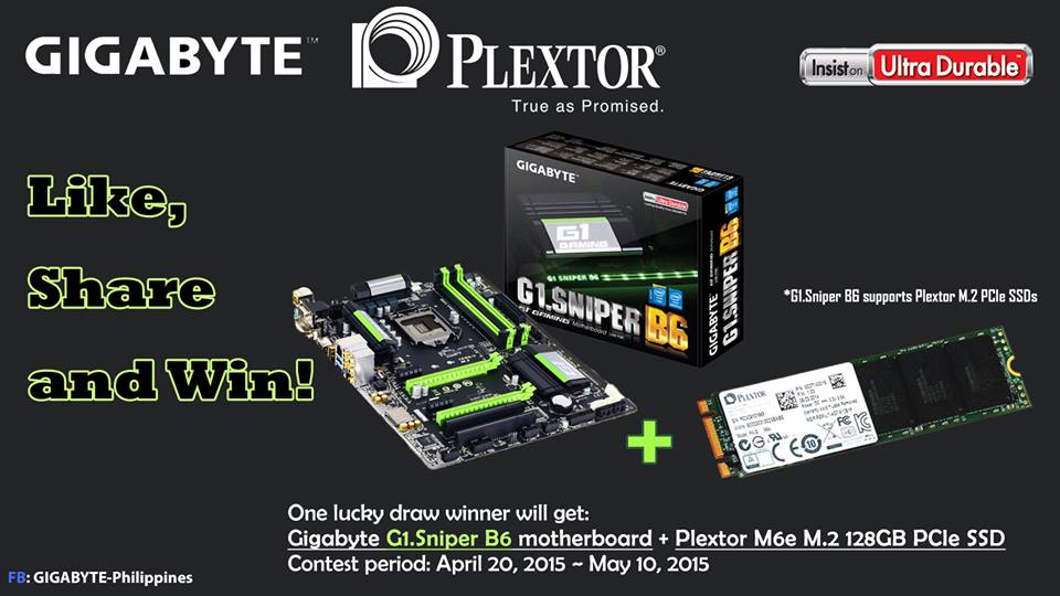GIGABYTE Plextor PH Giveaway 2015