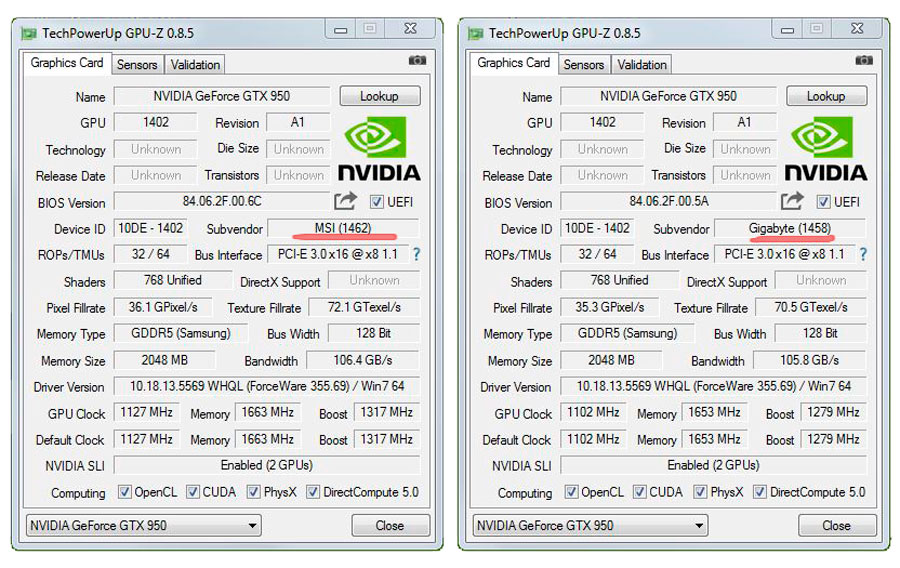 Gtx 950 gpu online z