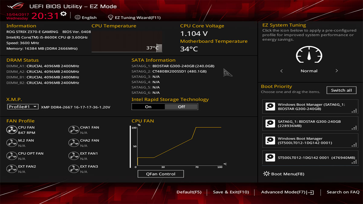 ASUS ROG Strix Z370 E Gaming BIOS 2