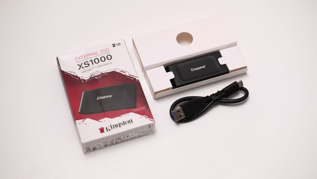Kingston 2TB XS1000 USB-A 3.2 Gen 2 External SSD SXS1000/2000G