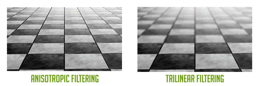 texture filtering trilinear optimization on or off