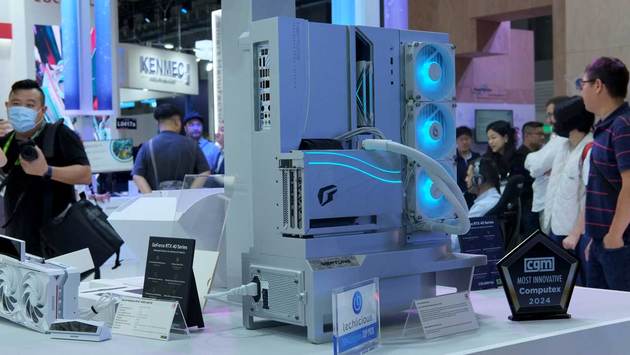 colorful demos neptune open frame pc at computex 1